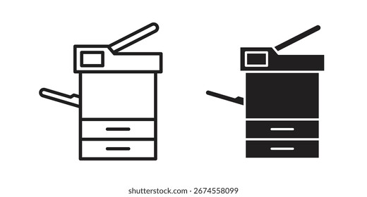 Copier icon in flat and liner trendy style for app ui designs