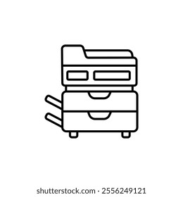 copier icon Flat symbol set outline