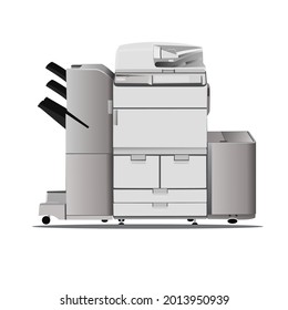 Copier icon or logo illustration. Can be used for flyers, brochures, etc.