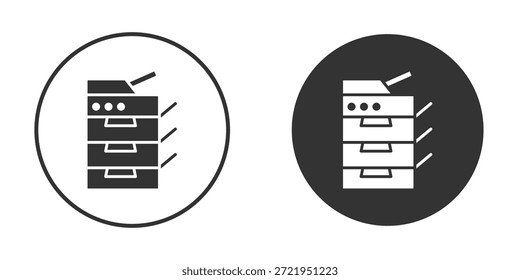 Ícone de fotocopiadora silhueta forma gráfico simples clipart símbolos