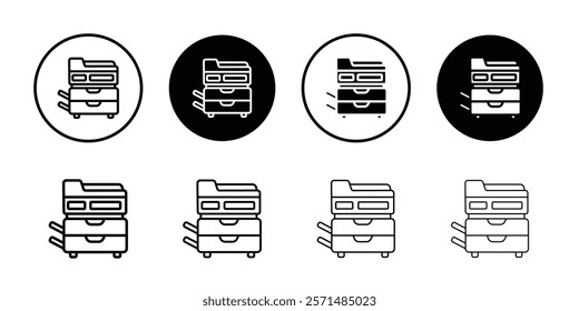 copier icon Simple outline illustration set