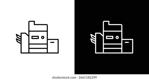 Icono de la copiadora. Pictograma de trazo. Ilustración vectorial. Signo de Vector para App móvil y Sitios web.
