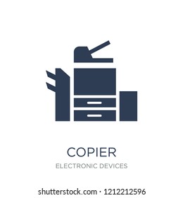 copier icon. Trendy flat vector copier icon on white background from Electronic devices collection, vector illustration can be use for web and mobile, eps10