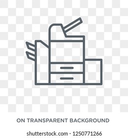 copier icon. Trendy flat vector copier icon on transparent background from Electronic devices collection. High quality filled copier symbol use for web and mobile