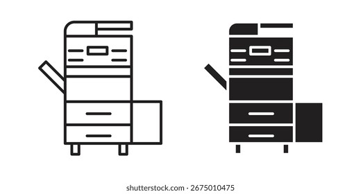 Diseño del Vector del icono de la copiadora, perfecto para los diseños del ui del Sitio web