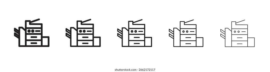 Kopiersymbole. einfache und moderne Vektorsymbol-Designs