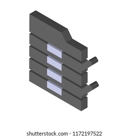 Copier isometric left top view 3D icon