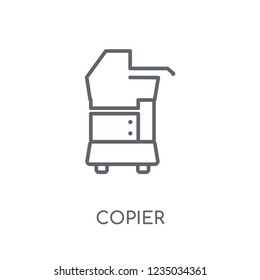 copier linear icon. Modern outline copier logo concept on white background from Electronic Devices collection. Suitable for use on web apps, mobile apps and print media.