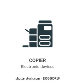Copier vector icon on white background. Flat vector copier icon symbol sign from modern electronic devices collection for mobile concept and web apps design.