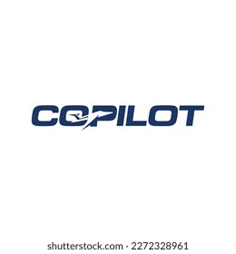 Copilot wordmark logo icon vector template.