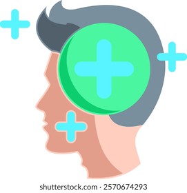 Coping Icon - Flat Color Style - Social Anxiety Theme
