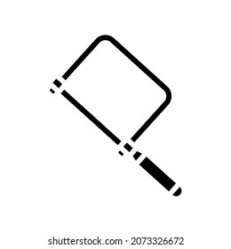 coping saw carpenter tool glyph icon vector. coping saw carpenter tool sign. isolated contour symbol black illustration