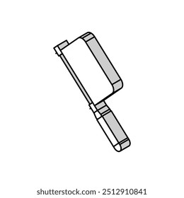 coping saw carpenter tool isometric icon vector. coping saw carpenter tool sign. isolated symbol illustration