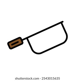 Coping Saw Carpenter Wood Working, Jeweller Tool Icon Vector Illustration