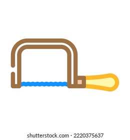 vector de icono de color de la sierra de afrontamiento. señal de la sierra de afrontamiento. ilustración de símbolo aislado