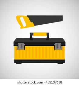 Coping saw construction tool icon, vector illustration