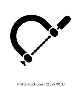 Coping Saw Glyph Icon Black Design