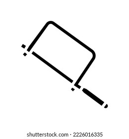 coping saw glyph icon vector. coping saw sign. isolated symbol illustration