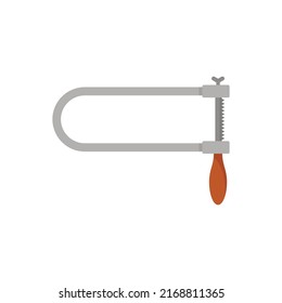 Coping saw icon. Flat illustration of coping saw vector icon isolated on white background
