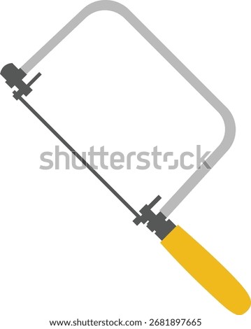 Coping saw illustration in flat style