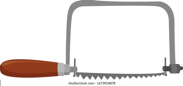 Captura de sierra, ilustración, vector sobre fondo blanco.