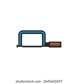 coping saw simple flat outline icon illustration