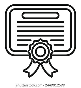 Coping skills diploma icon outline vector. Health mental reduce. Support talking