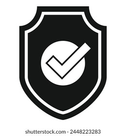 Coping skills shield icon simple vector. Health mental. Advice help learning