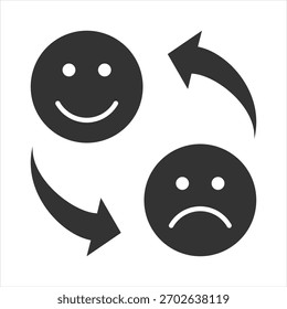Coping Strategies Glyph Icon Vector Illustration