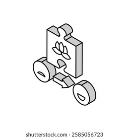 coping strategies mental health isometric icon vector. coping strategies mental health sign. isolated symbol illustration