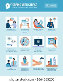 Coping With Stress And Anxiety During Emergencies, Covid-19 Outbreak Management Infographic