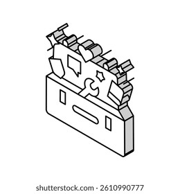 coping toolbox mental health isometric icon vector. coping toolbox mental health sign. isolated symbol illustration