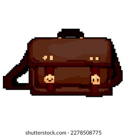 coporate briefcase game pixel art retro vector. bit cash coporate briefcase video arcade. old vintage illustration