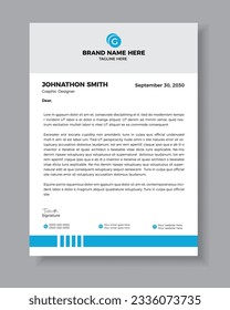 Coporate Letterhead deisgn template Vector size