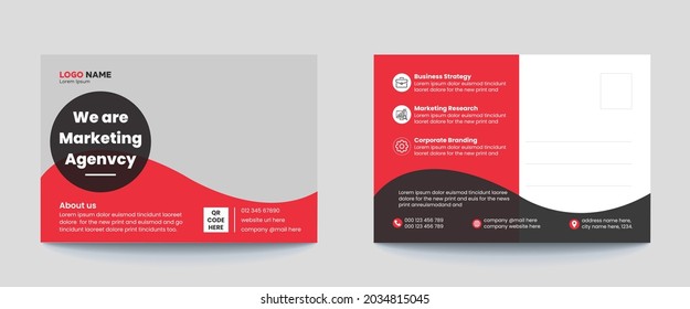Coporate Postcard Template for Business