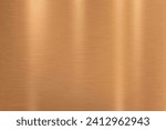 Copper background with fine brush steel metal texture,  illustration.