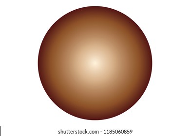 Copper ball vector design brown color. Realistic Copper Spheres 