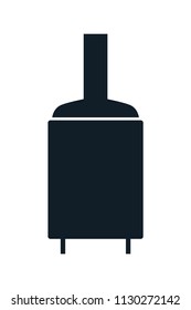 Icono de hervidor de agua de cobre. Imagen del cliente de cervecería aislada en fondo blanco
