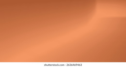 Copper or Brass background. Vector shine metallic mesh gradient template with elegant and clean style