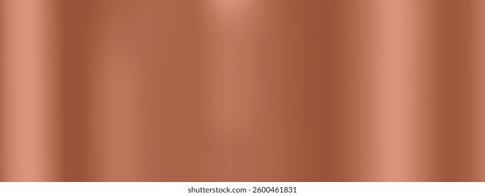 Copper, bronze metal foil gradient abstract vector background