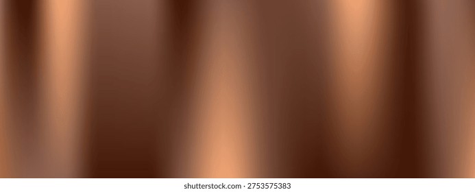Copper, bronze metal foil gradient abstract vector background