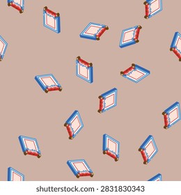 copper cathodes produces isometric seamless pattern. copper cathodes produces sign illustration