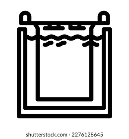 copper cathodes produces line icon vector. copper cathodes produces sign. isolated contour symbol black illustration