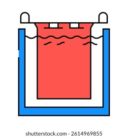 copper cathodes produces line icon vector. copper cathodes produces sign. isolated symbol illustration