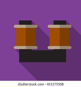 Copper coil flat icon illustration isolated vector sign symbol