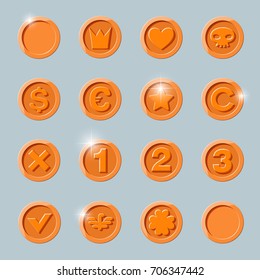 copper coins set
