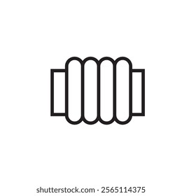 copper condenser connecting pipe icon outline vector eps