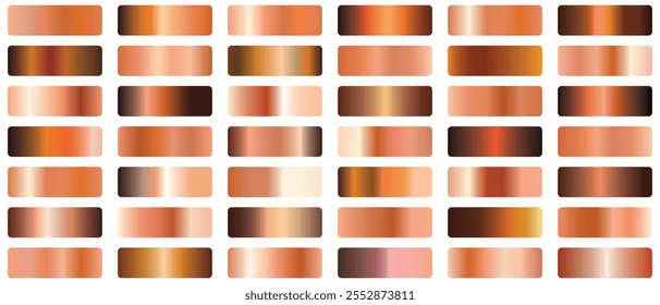 Copper foil abstract background. Vector golden shine metallic gradient template. vector illustration.