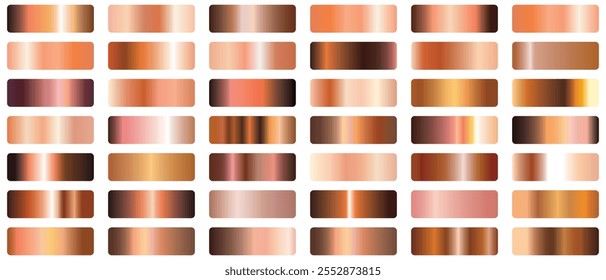 Copper foil abstract background. Vector golden shine metallic gradient template. vector illustration.