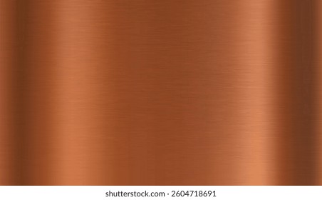 Copper foil texture background. Vector golden shine metallic gradient template antique color for border, frame, ribbon design.